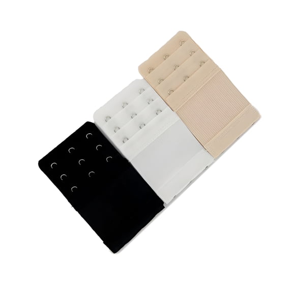 TELOLY Stretch Elastic Bra Extender, 3-Hook (3-Pack)