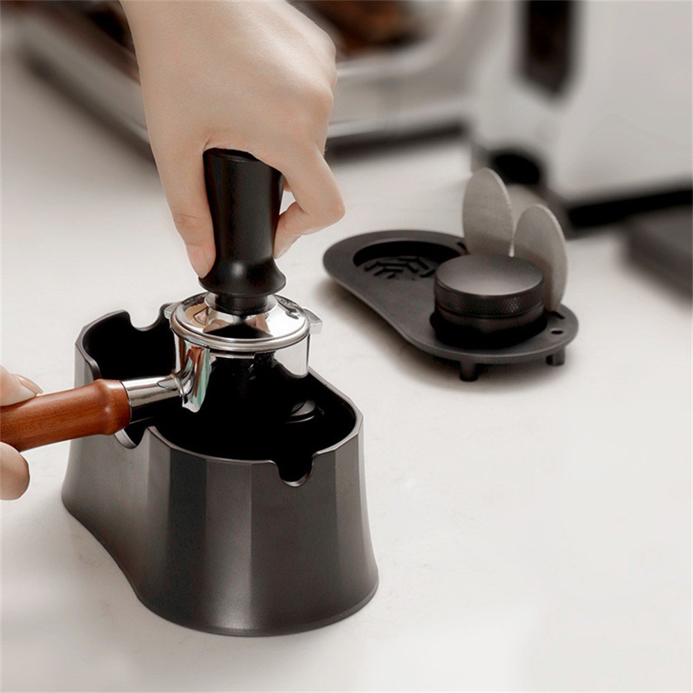 in Espresso Knock Box Coffee Tamper Mat Detachable Coffee
