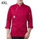 thumbnail image 2 of Botones de chef de la chef de la manga larga del invierno del invierno con los bolsillos delanteros camisas para hombres Trajes profesionales para el restaurante rojo 4xl Advancent LF000332-24, 2 of 7