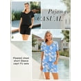 thumbnail image 5 of Anygrew Summer Pajama Sets For Womens Shorts Soft Pj Set 2 Piece Sleepwear With Pockets, 5 of 8