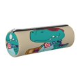 thumbnail image 1 of Disketp Cool Dino Playing Skateboard Estuche Organizador de Lápices de Cuero, Estuche de Oficina con Cremallera para Bolígrafo y Lápiz, 1 of 6