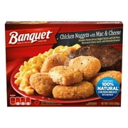 Banquet Chicken Nuggets with Mac and Cheese and Brownie, Frozen Meal, 7.4 oz (Frozen)