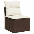 thumbnail image 6 of vidaXL Garden Sofa Set Brown, Cream White, 6 of 10