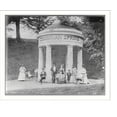 thumbnail image 2 of Historic Framed Print, New York. Saratoga Springs. Group of men, women, and children posed at Columbian Spring, 17-7/8" x 21-7/8", 2 of 9