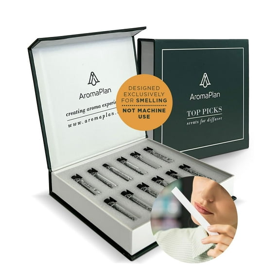 AromaPlan Top Picks Scent Sample Set - 12 Premium Fragrances for Smelling, USA Made
