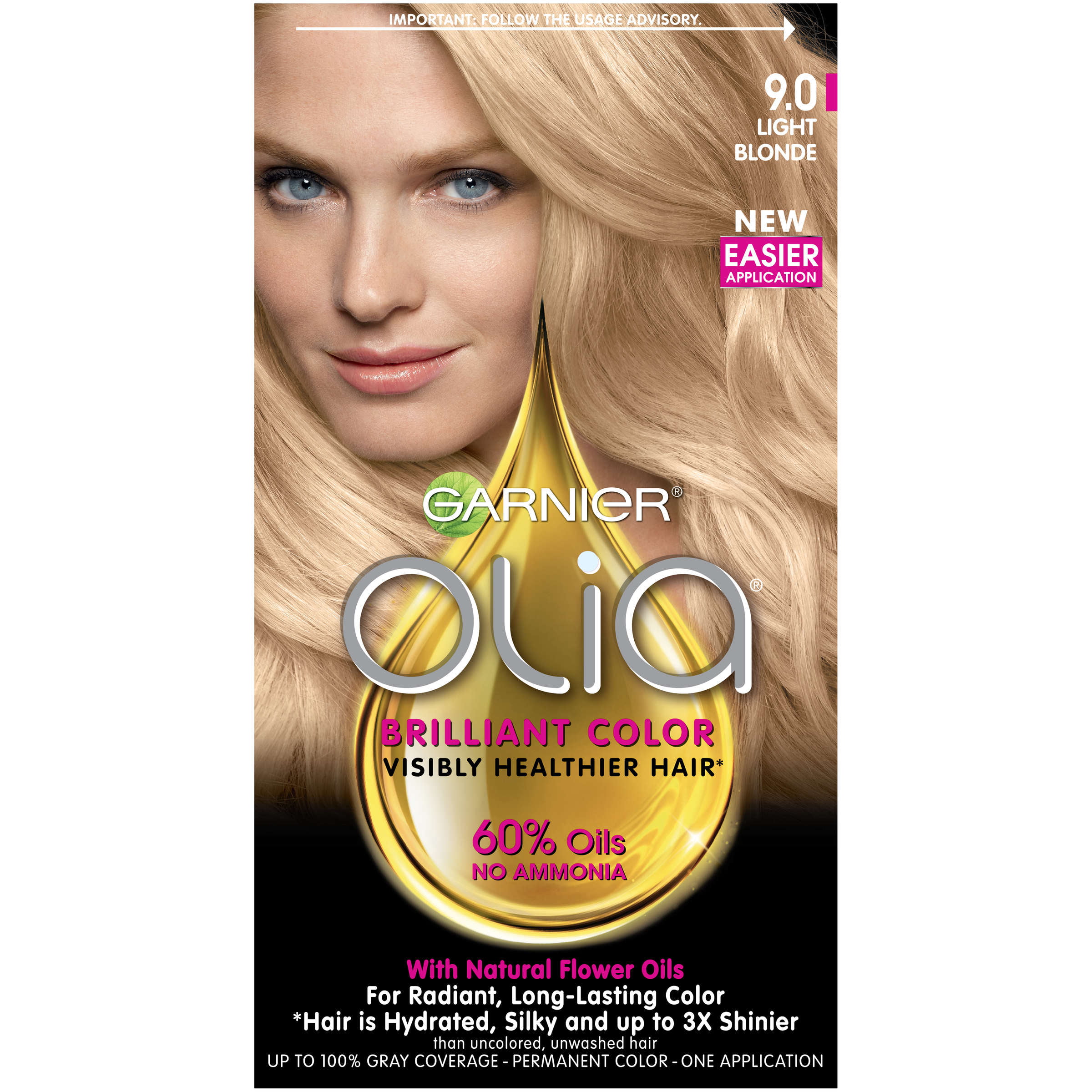 Garnier Olia Permanent Hair Color 9 0 Light Blonde Walmart Com