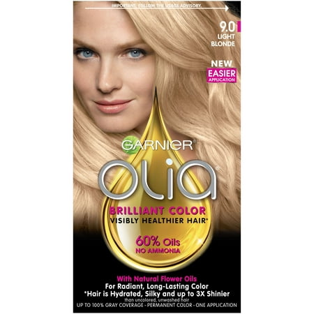 Garnier Olia Oil Powered Permanent Hair Color, 9.0 Light Blonde, 1