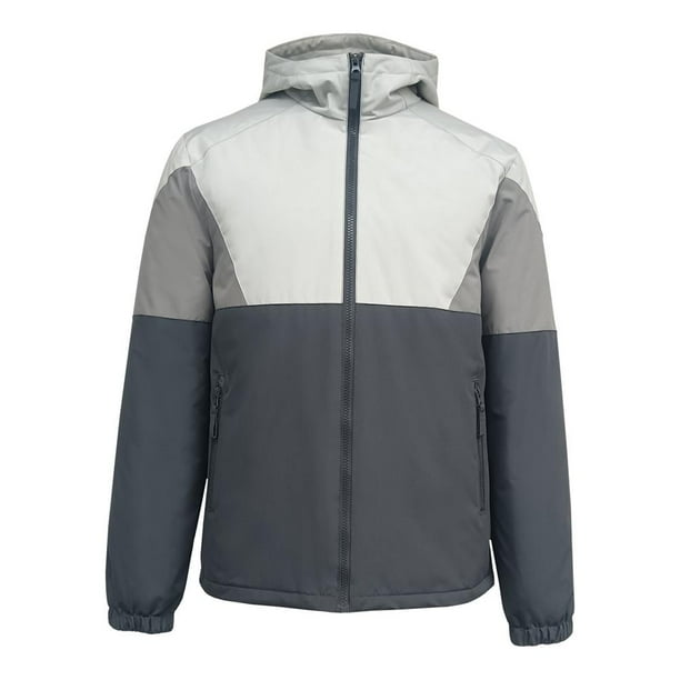 Chamarra George para Hombre en Bloques con Capucha