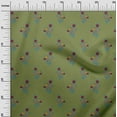thumbnail image 2 of oneOone Organic Cotton Poplin Twill Fabric Leaves & Floral Block Printed Fabric 1 Yard 42 Inch Wide, 2 of 4