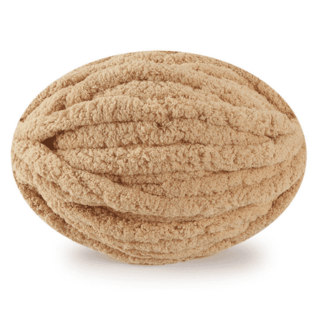 AUQ Chunky YarnPerfect As A Gift Blanket YarnWrinkle-Resistant Design Smooth and Soft Touch Chenille Yarn Milk Tea