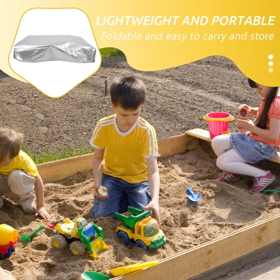 Baluue Waterproof Plated Silver Sandbox Cover 420D Oxford Cloth for Outdoor Protection