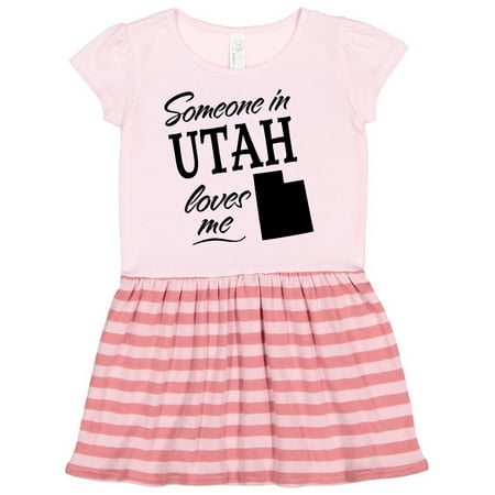 

Inktastic Someone in Utah Loves Me Gift Toddler Girl Dress