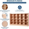 thumbnail image 6 of Studyset 5-Section Classroom Coat Locker, 15 Cubbies for Classrooms with Anti-tip Anchors, Daycare Cubby with 4 casters, 5 Hooks and 2 Storage Boxes, for Home/School/Kindergarten, 6 of 7