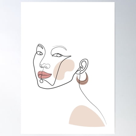 Abstract Line Art Poster Wall Art, Modern Wall Decor For Living Room Bedroom, 8x12 UNFRAMED
