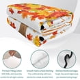 thumbnail image 2 of 3 Pieces King Quilt Set,Thanksgiving Maple Tree Soft Bedding Sets with 1 Quilt & 2 Pillow Shams,Hello Fall Words Pumpkins Summer Bedspread Lightweight Coverlet Comforter for All Season, 2 of 5