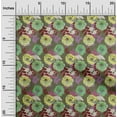 thumbnail image 1 of oneOone Cotton Poplin Twill Olive Green Fabric Florals Sewing Material Print Fabric By The Yard 56 Inch Wide, 1 of 1