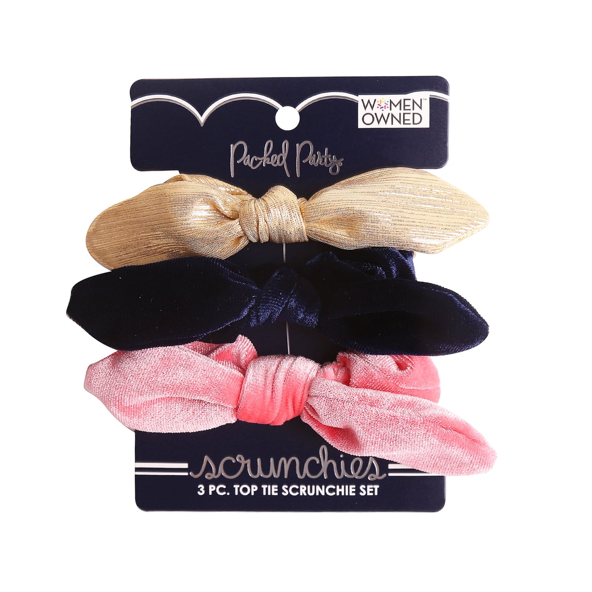 Packed Party 3 Pc. Top Tie Scrunchie Set