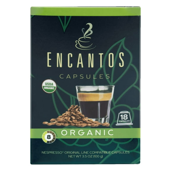 Encantos Origins Organic Medium Roast Coffee Capsules 18 Count