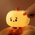thumbnail image 2 of Pumpkin Night Light, Cute Silicone Nightlight for Baby Toddler, Rechargeable LED Nursery Lamp with Timer, 3 Level Dimmable Soft Squishy Night Lamp Gift for Bedroom Kids Room Decor, 2 of 9