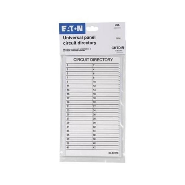 Eaton Universal Panel Circuit Directory - Pack de 2