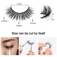 thumbnail image 3 of Lashes False Eyelashes - Eye Lashes Mink Lashes 5 Pairs 6D Lashes Pack Fluffy Lashes Fake Eye Lashes Natural Look Wispy Eyelashes Strip Lash Faux False Eyelashes Extensions Kit | 001-15mm, 3 of 14