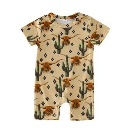 

Akiihool Baby Boy Onesies Baby Boy Romper Bodysuit Boys Onesies Jumpsuit Pants Clothes Outfits (Khaki 6-9 Months)
