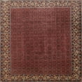 thumbnail image 1 of Ahgly Company Machine Washable Indoor Square Traditional Dark Gold Brown Area Rugs, 5' Square, 1 of 7
