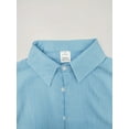 thumbnail image 3 of Men's Stretch Wrinkle Free Dress Shirts Formal Prom Wedding Long Sleeve Button Down Shirts Blue M, 3 of 6