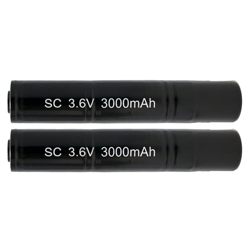 2-Pack 3.6 Volt NiMH Battery Sticks (3000 mAh) for Flashlights (Streamlight Stinger HP, XT & PolyStinger)