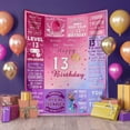 thumbnail image 2 of 12th Birthday Gifts for Girls, Girls 12th Birthday Gifts Idea for Daughter Sister, 12 Year Old Blanket for Girls, Best Birthday Gift for 12 Years Old Girl, Birthday Pink Throw Blanket 60"x50", 2 of 5