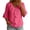 Hot Pink #1, variant on WULMLEO Womens Spring Tops Ruffle V Neck Blouse Summer Shirts for Women Casual Loose Fit Lightweight Design White M