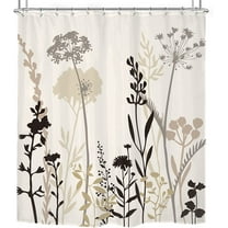 SPXUBZ Beige Floral Dandelion Shower Curtain 72Wx72H Inch with 12 Plastic Hooks Decor