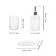 thumbnail image 2 of Unique Bargains 1 Set Durable Dot Bathroom Accessories Kit Clear Glass, 2 of 4
