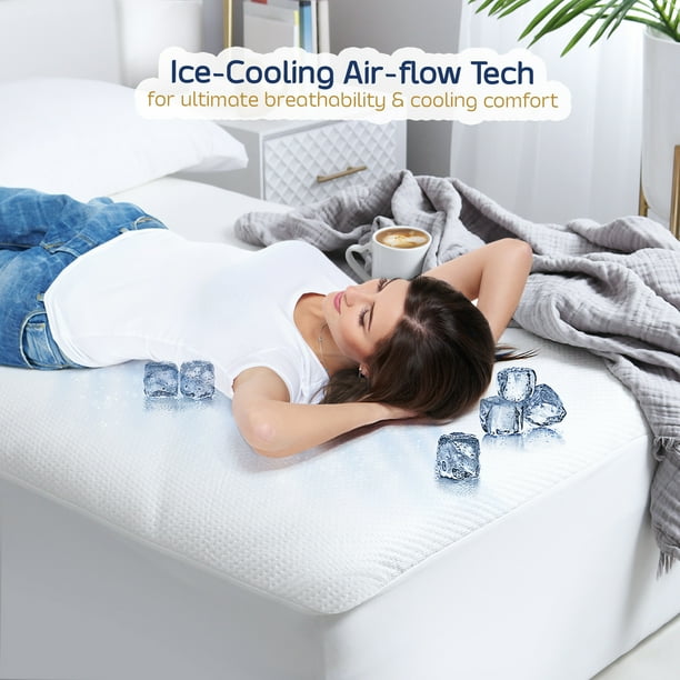 Nestl Cooling Mattress Protector Waterproof Premium Tencel Blend