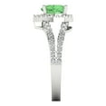 thumbnail image 3 of Halo Engagement Ring for Women - 1.49ct Simulated Green Diamond in 18K White Gold Promise Ring, 3 of 6