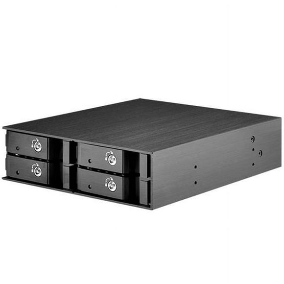 Silver Stone Technologies FS204B 1 x 5.25 in. Baie de l'Appareil à 4 x 2.5 in. SAS & SATA 6.0 Gbits Hot Swap HDD
