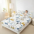 thumbnail image 4 of Manfei Cute Dinosaur 4pcs Bed Sheets,Cartoon Car King Sheets,Rainbow Animal Super Cozy Sheet Set,Kawaii Bedroom Decoration, 4 of 7