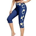 thumbnail image 3 of Gamivast Swim Bottoms for Women Tummy Control High Waisted Capri Leggings Modest Board Shorts Floral Panel Summer Beach Water Sports Surfing Swimming Pants, 3 of 6