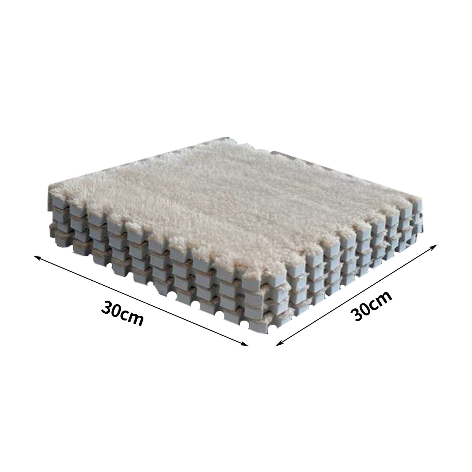  36 Pcs Plush Foam Floor Mat Square Interlocking Carpet Tiles  with Border Fluffy Play Mat Floor Tiles Soft Climbing Area Rugs for Home  Playroom Decor, 12 x 12 x 0.4 Inch (