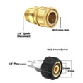 thumbnail image 4 of YAOMOBB 5000 PSI Pressure Washer Quick Connect Heavy duty Quick Disconnect Pressure Washer Adapter Replace Threaded Connection Male Female Fitting 4Pcs/8Pcs, 4 of 6