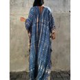 thumbnail image 5 of Robe de Plage Imprimée pour Femmes Manches Courtes Grande Taille Maillot de Bain Cover Ups, 5 of 5