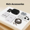 thumbnail image 4 of Kefine Quatio HiFi in Ear Monitor headphone,Wired Earbuds no Mic IEM Bass with 2DD+2BA Hybrid,3 Tuning Nozzles,with Detachable Cable for musicians, 4 of 9