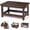 9"H-Walnut Color, variant on Wooden Step Stool (16.5" Dx12 Wx9 H) Bed Steps for High Beds for Adults - Natural Solid Wood One Step Stool, Heavy Duty- Holds up to 600Lbs- Perfect Safety (9in Height-Walnut)