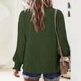 thumbnail image 7 of Women Boho Long Sleeve Shirts Dressy Casual V-Neck Fall Fashion Tops Dot Flowy Blouses, 7 of 7