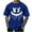 Blue, variant on WREESH Halloween T-Shirts Summer Fashion Casual Men's Round Neck Printed T-Shirt Top Black