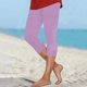 thumbnail image 1 of MKLEKYY Vestido deportivo para mujer, pantalones casuales con ribete de encaje, capris para el hogar, ocio, primavera y verano, pantalones cómodos y elegantes., 1 of 4