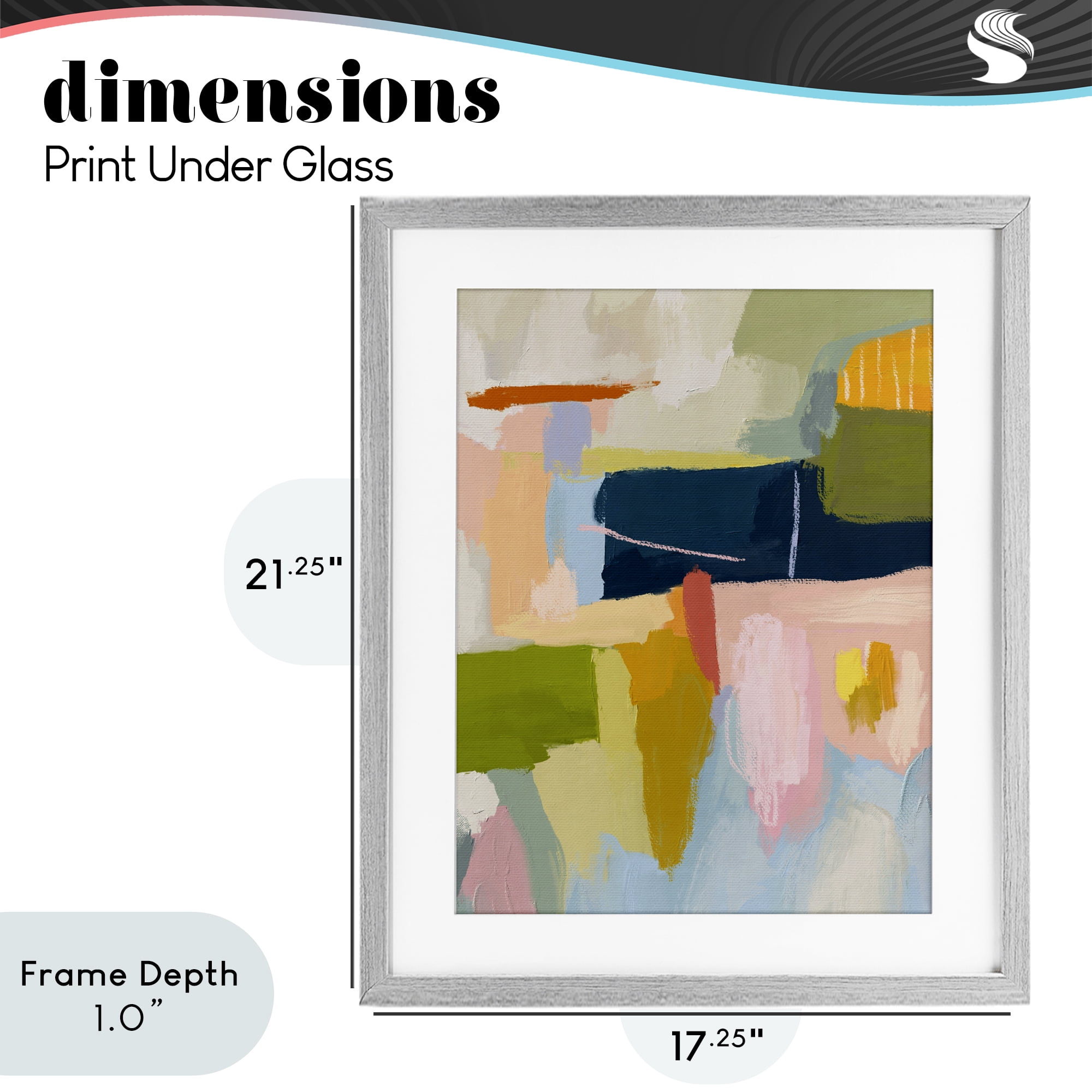 Stupell Industries Pastel Wonder Smattering Gray Framed Print Under Glass, design by Lisa Nohren