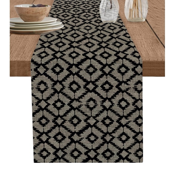 Table Runner Stripe Texture Table Decoration for Kitchen Dinning Abstract Table Decoration for Indoor Outdoor Party Wedding Decor 13x90inch