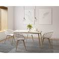 thumbnail image 2 of Jamesdar Kurv Steel Chair 2 Piece Set in White & Natural, 2 of 8