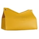 thumbnail image 3 of Elegante porta pañuelos triangular de cuero sintético para el rostro. Amarillo, 3 of 9